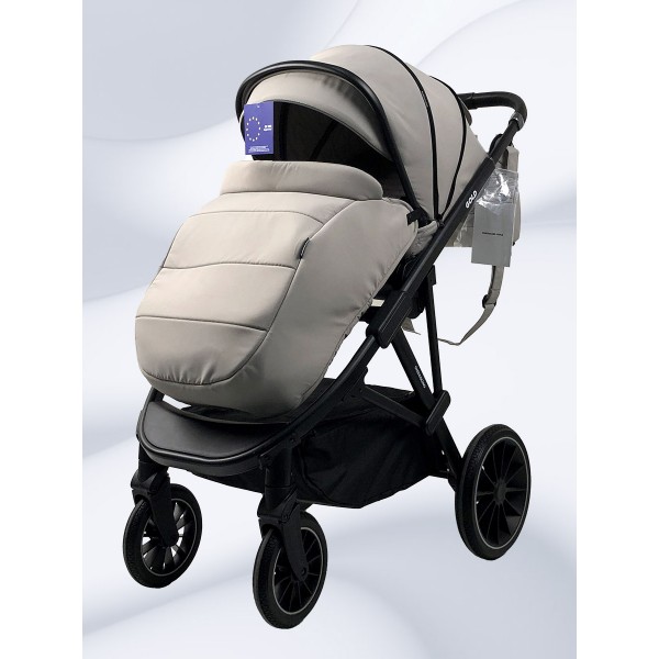 Коляска Chiccolino Gold grey 3 в 1 светло-серая купить с доставкой по Минску и всей РБ